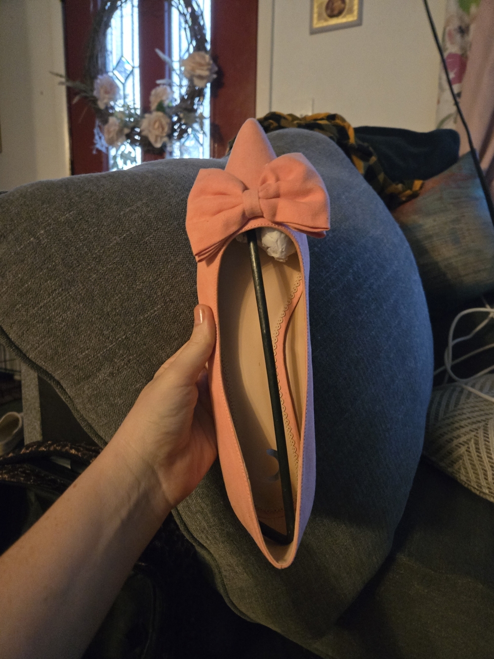 NIB Women's Pink Bow Pointed-Toe KITTEN HEEL